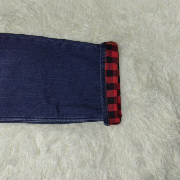 Duluth Trading Company Women's Denim Flannel Lined Straight Leg Jeans Size 18X29 - Picture 12 of 12